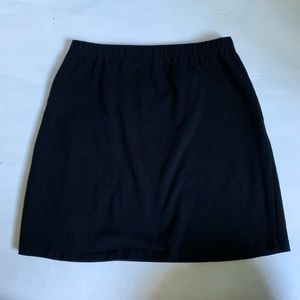 Brandy Melville Black Cotton Black Mini Skirt